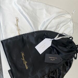 Honey Birdette Luxurious Black and White Satin Pouches